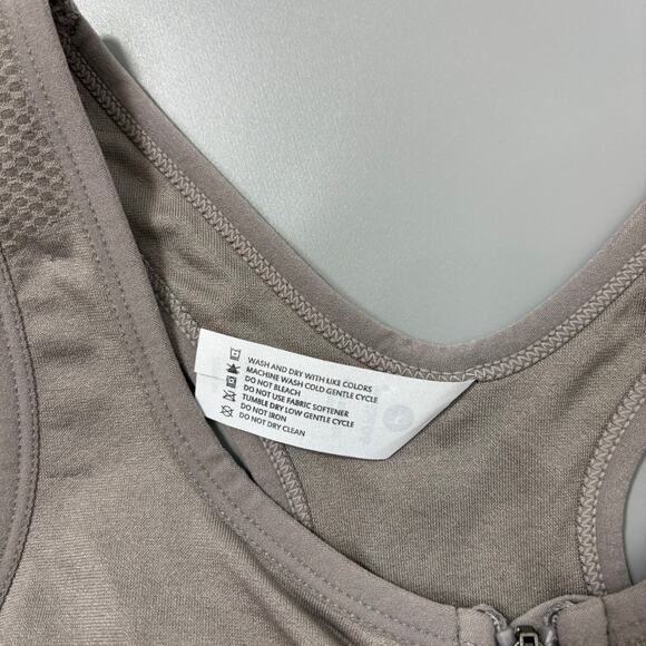 90 Degree By Reflex Seamless Katie Zip Front Bra Satellite Gray - Picture 6 of 6